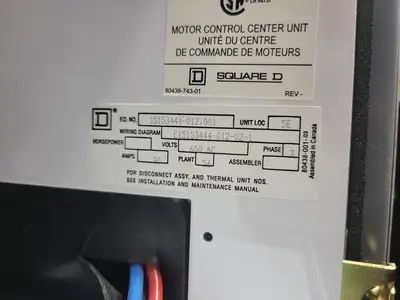 USED SQUARE D MODEL 6