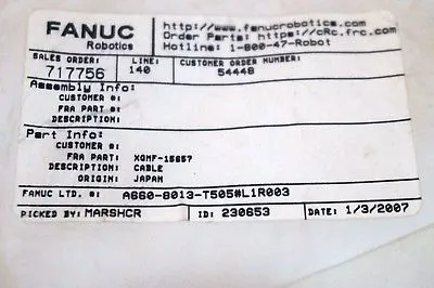NEW FANUC XGMF-15657