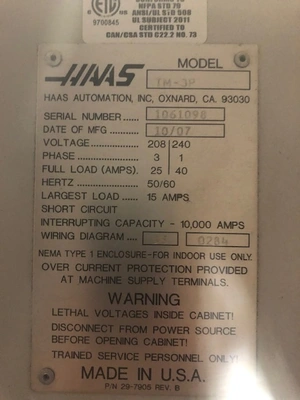 2007 HAAS TM-3P Vertical Machining Centers | Bayou Machinery (7)