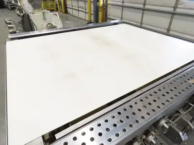 Woods 70"W x 74"L Sanitary Food Grade Infeed Conveyor 55"W Belt 480V 3PH 57FPM