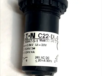 C22-DL-B-K10-24-P31 | Eaton  Compact 22.5mm Pushbutton Blue Male M8 4-Pin - Used