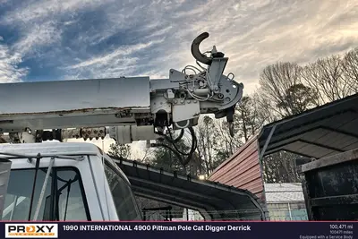 Used 1990 INTERNATIONAL 4900 PITTMAN POLE CAT DIGGER DERRICK Truck-Mounted Cranes Virginia US | Proxy Equipment #1378101