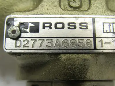 Ross D2773A6858 2/2 Solenoid Operated 1" NPT Poppet Valve