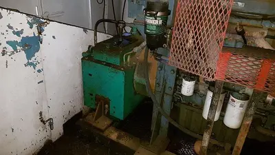 USED EMSCO D-300, 4.75-7.25 X 14 DUPLEX MUD PUMP PACKAGE