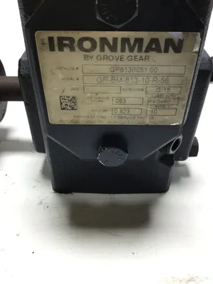 Grove Gear Ironman GR-BM-813-10-R-56 Gear Reducer 10:1 Ratio