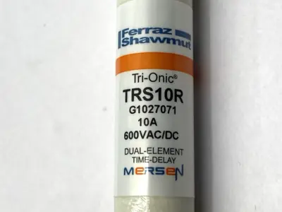 USED FERRAZ SHAWMUT DUAL ELEMENT TIME-DELAY FUSE 600V AC/DC 10A LOT OF 3