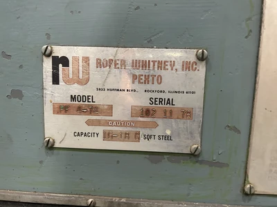 USED ROPER WHITNEY PF 4-74