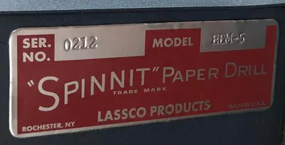 USED LASSCO SPINNIT EBM-S, SINGLE SPINDLE EZ GLIDE PAPER