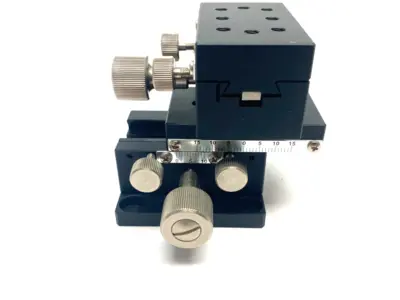USED MISUMI DOVETAIL RACK & PINION MANUAL XY AXIS STAGE, LOW-PROFILE 30MM
