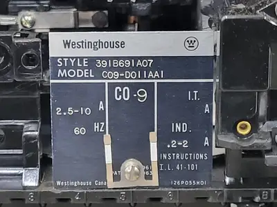 USED WESTINGHOUSE C09-D011AA1