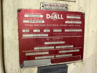 USED DOALL 2012-2H3