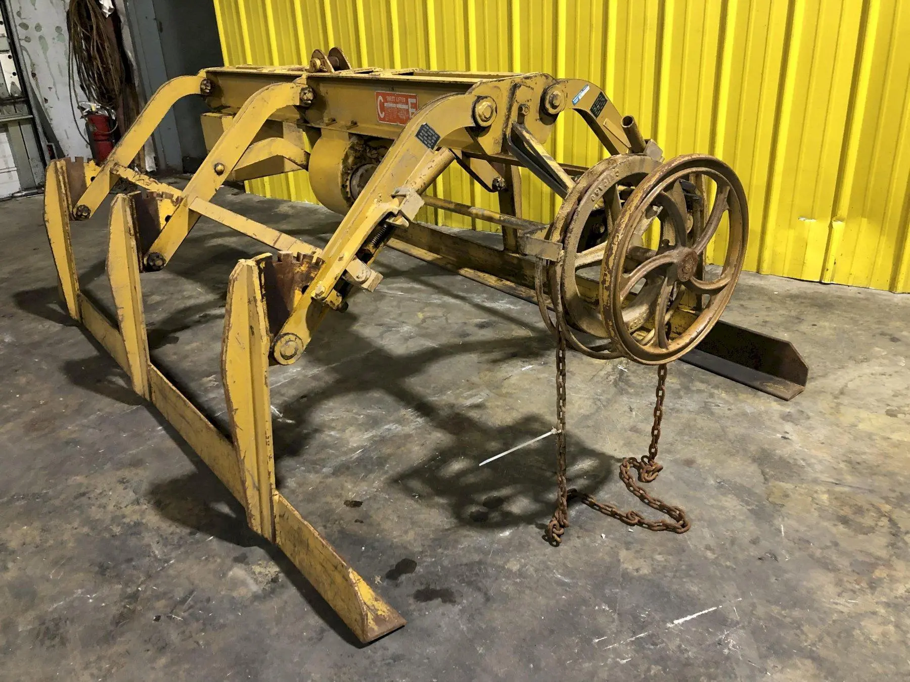 10,000 LB X 96" X 20"-48" ADJUSTABLE  CULLEN FRIESTEDT C F PARALLELOGRAM SHEET LIFTER: STOCK 15383