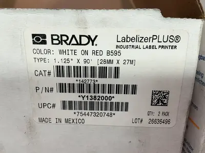 Used BRADY 142773 / 142774 Blank Label Ohio US | HGR 24 #1489744