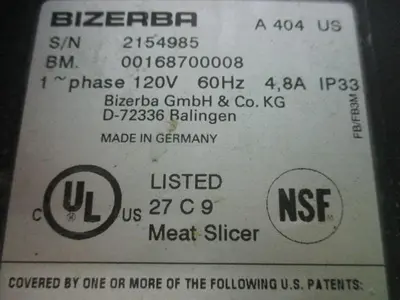 USED BIZERBA A404
