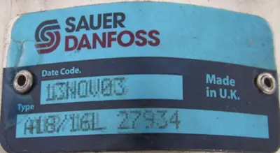 NEW SAUER DANFOSS A18/16L 27934 TANDEM GEAR PUMP A1816L 27934