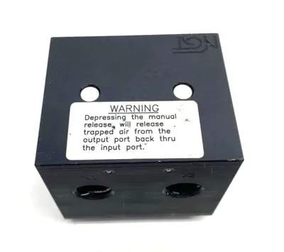 USED NGT DUAL PILOT OPERATED CHECK VALVE, FLUSH MANUAL RELEASE, 150PSI MAX