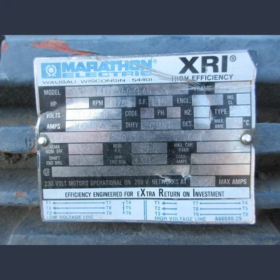 USED MARATHON ELECTRIC XN 326TTFS6076AN W