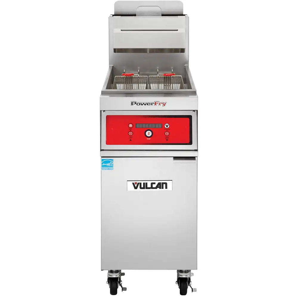 Vulcan 1VK45DF Gas Fryer - (1) 50 Lb Vat, Floor Model, Natural Gas