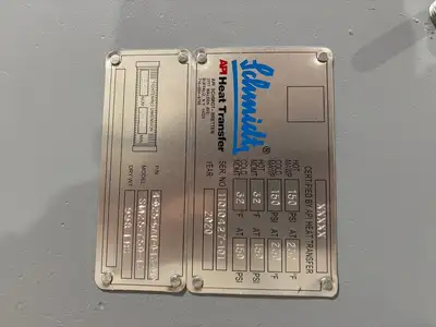 USED SCHMIDT SM25-750-43 HEAT EXCHANGER