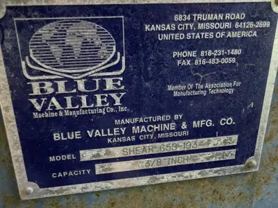 Used Blue Valley 65B Rotary Shears including Ring & Circle New Jersey US | Machinery Values #1662329
