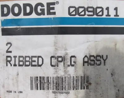 NEW DODGE 009011 RIBBED COUPLER ASSEMBLY 2"