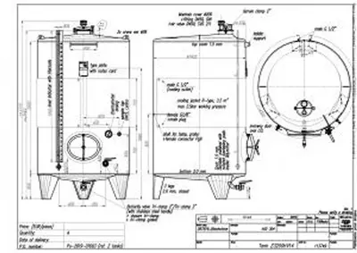 New Stock Letina 845Gal/3200L Closed Top Jacketed Storage Tank