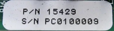 USED VIDEOJET 15429 DRIVER CARD