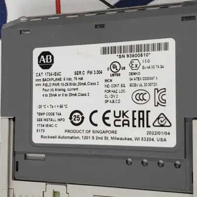 Used Allen-Bradley 1734-IE4C PLC Input & Output California US | American Industrial Supply Co. #1516869