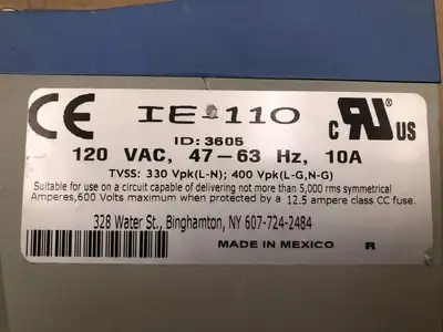 Control Concepts IE-110 Islatrol Elite Active Tracking Filter 120VAC 47-63Hz