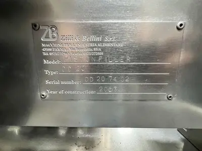 Used 2003 ZILLI & BELLINI S.R.L. DD 20 Piston Fillers California US | Machinery & Equipment #1369350