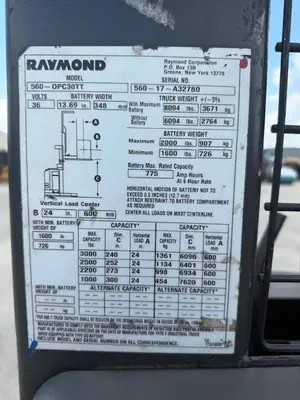 Used RAYMOND 560OPC30TT Misc Forklifts Illinois US | Somerset Equipment Sales #1542935