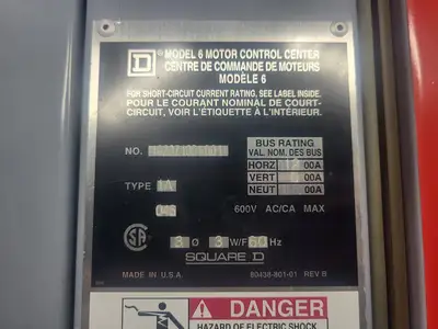 USED SQUARE D MODEL 6
