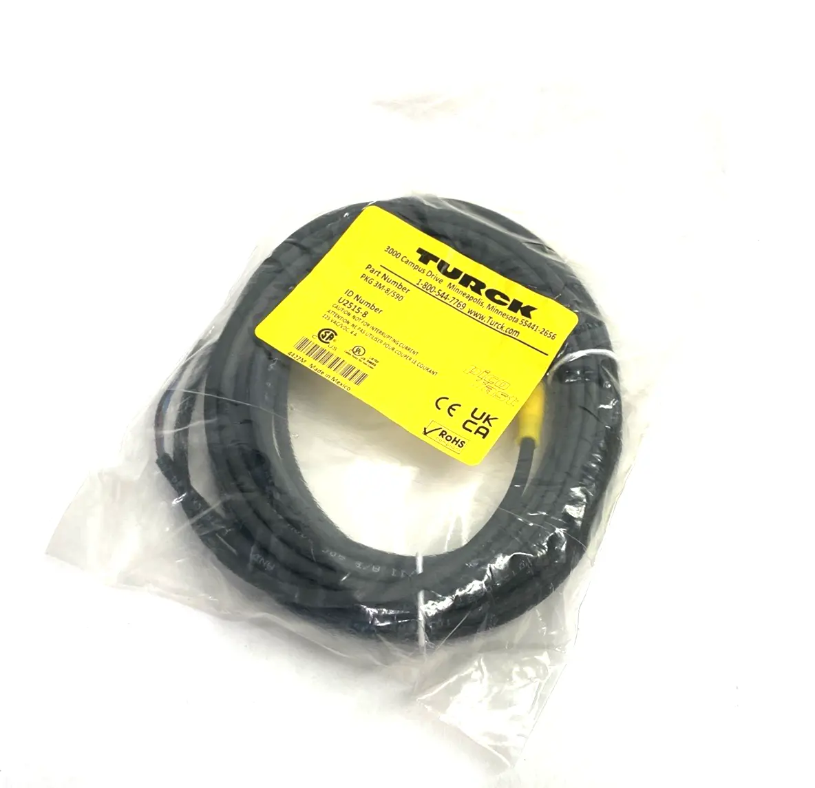 NEW TURCK PICOFAST SENSOR/ACTUATOR CONNECTING CABLE U2515-8