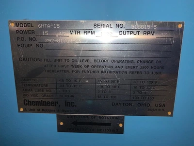 USED Chemineer 6HTA-15