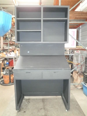 Custom Black Design Workbench Design Furniture. Re-purpose  47 1/2" X26" X 95"