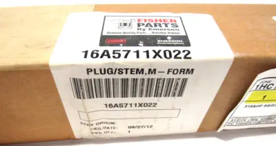 NEW SEALED FISHER 16A5711X022 PLUG / STEM