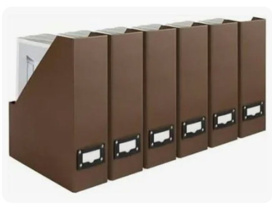 X004DWYQEN - 6-piece Foldable Office File (Color: Coffee)