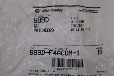 NEW SEALED AB ALLEN BRADLEY 889D-F4ACDM-1  SER. B PATHCORD STOCK H1693