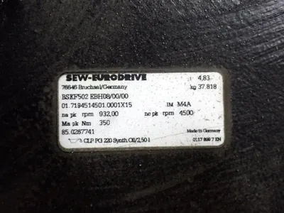 USED SEWEURODRIVE BSKF502 EBH08/00/00