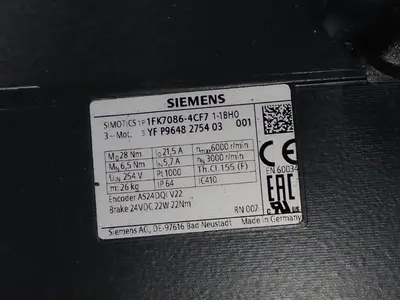 USED SIEMENS 1FK70864CF7 11BH0