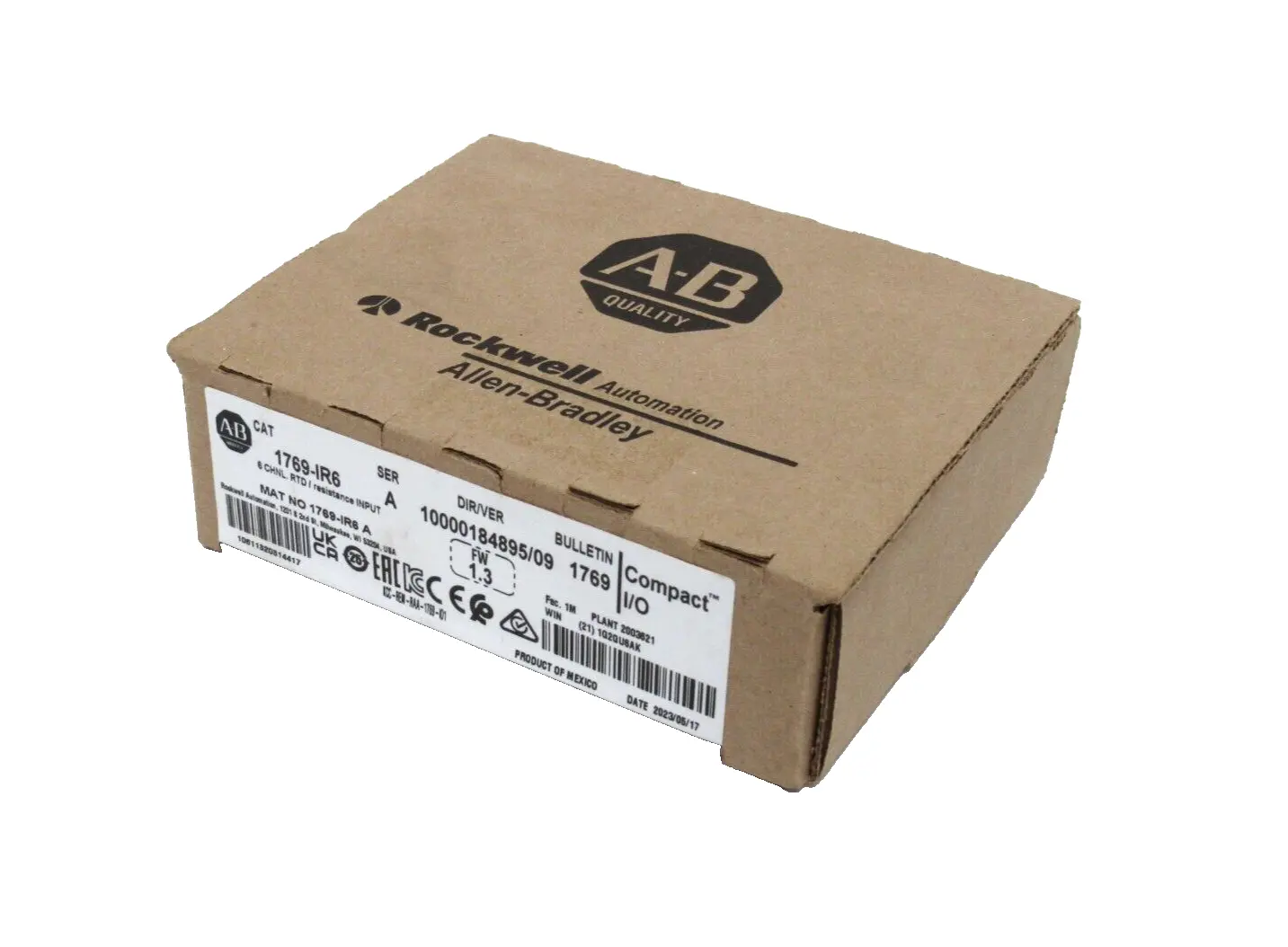 ALLEN BRADLEY 1769-IR6 INPUT MODULE SER.A MFG 2023 (NEW SURPLUS) SEALED