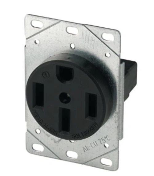Cooper Wiring Devices Eaton 1258-SP Receptacle, #12 - 4 AWG, 50A, NEMA 14-50R [New]