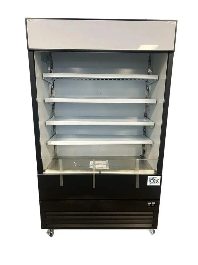 Elite 48" Vertical Open Air Cooler w/ (5) Levels, Black, 208-230v