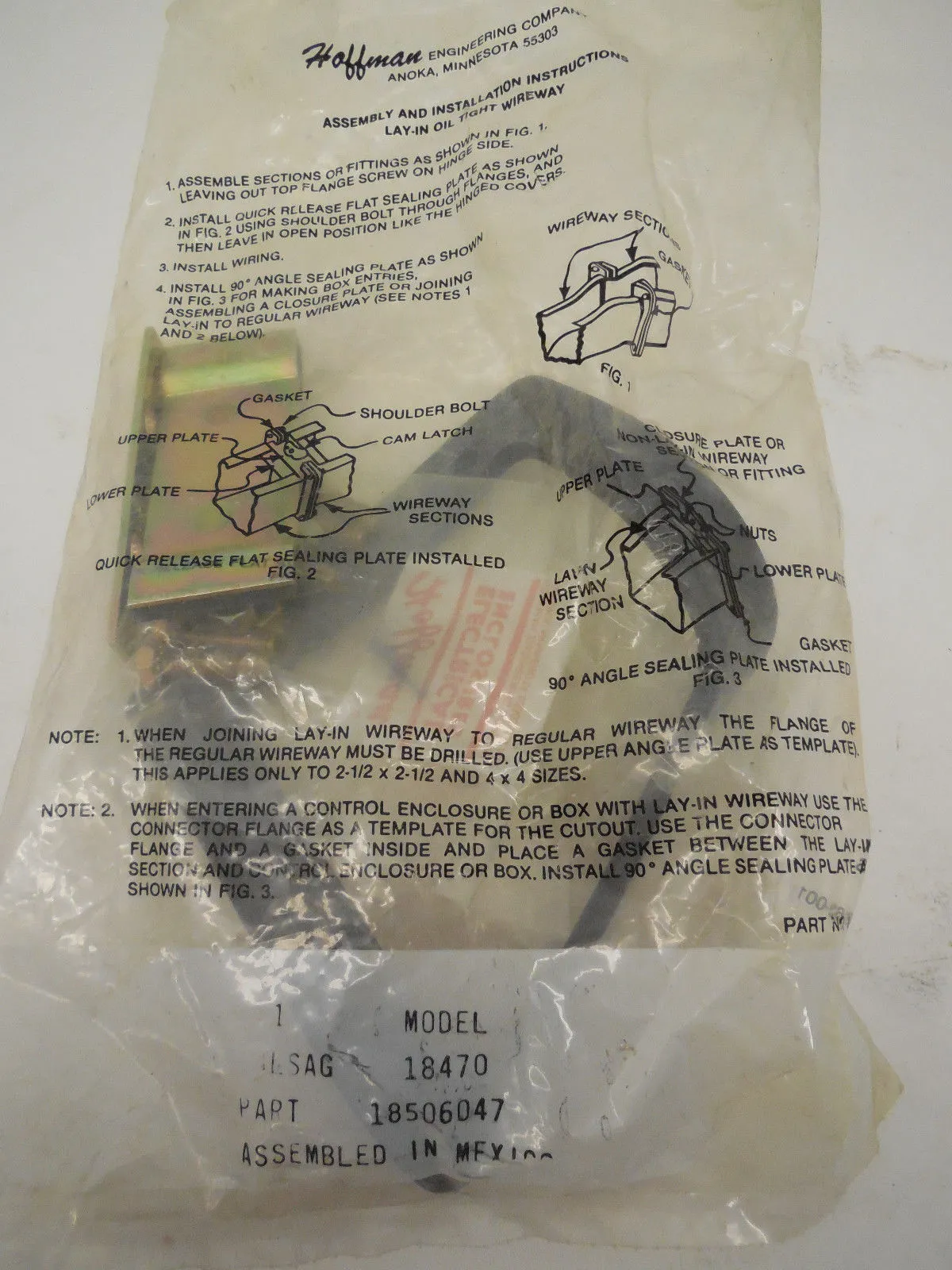 3 NEW HOFFMAN 18470 GASKET KIT