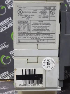 ABB SACE Tmax 90 Amp Rotary Circuit Breaker Type T2H 480VAC Used