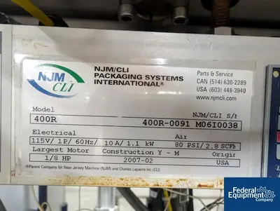 USED NJM/CLI NJM 400R Labeler and Case Packer