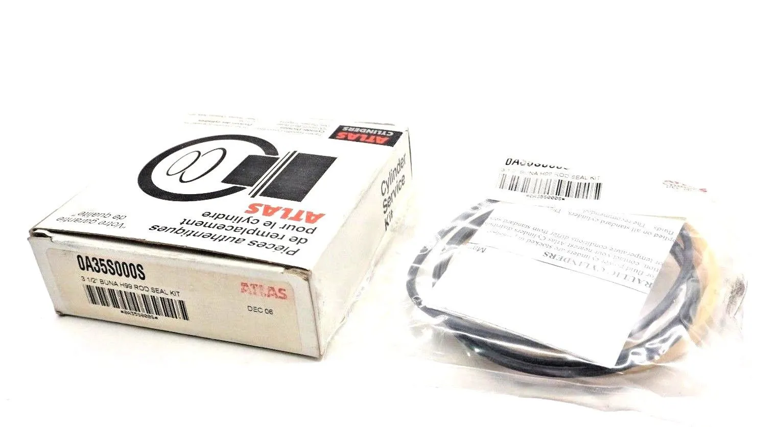 NEW SEALED ATLAS 0A35S000S 3 1/2 "BUNA H99 ROD SEAL KIT