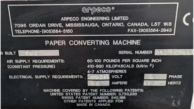 USED 2000 ARPECO TRACKER PREMIER LABEL WINDER