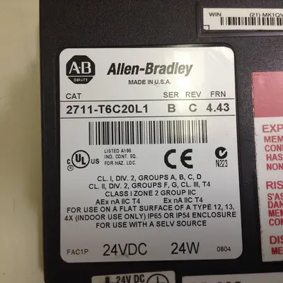 USED ALLEN BRADLEY 2711-T6C20L1 SER B
