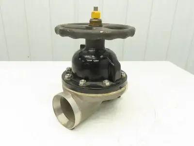 ITT 4-C-425-0-WB-903 Dia-Flo 4" Diaphragm Pinch Valve Stainless Pipe Butt Weld